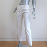 Nili Lotan 80NL Pants White Stretch Cotton Size 0