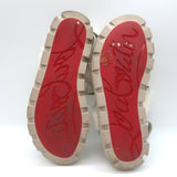 Christian Louboutin Lock Wool Shearling Slingback Sandals Cream Size 38.5