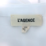 L'Agence Ava Lace Cuff Blouse White Size Medium Long Sleeve Button-Up Top