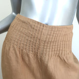 Joslin Delilah Pintucked Linen Wide-Leg Pants Sand Size US 0