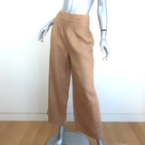Joslin Delilah Pintucked Linen Wide-Leg Pants Sand Size US 0