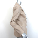 Veronica Beard Miller Dickey Jacket Khaki Linen Size 2 Double Breasted Blazer