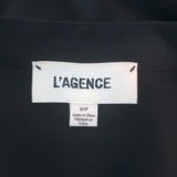 L'Agence Ava Lace Cuff Blouse Black Size Small Long Sleeve Button-Up Top