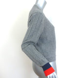 Kule The Sullivan Cashmere Cardigan Heather Grey Ribbed Knit Size Small