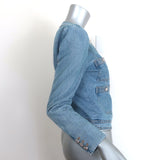 Veronica Beard Ferazia Denim Multi-Pocket Jacket Light Indigo Size 0