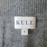 Kule The Sullivan Cashmere Cardigan Heather Grey Ribbed Knit Size Small