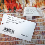 Caroline Constas Ruffled Off the Shoulder Top Orange Satin Size Medium NEW