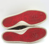 Christian Louboutin Manitoboat Spike Sneakers Leopard/White Ombre Patent Size 38