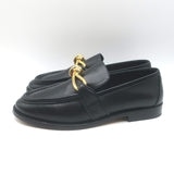 Bottega Veneta Astaire Knot Loafers Black Leather Size 39.5