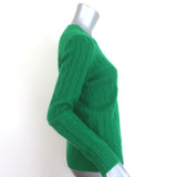 Polo Ralph Lauren Cabled Cashmere Crewneck Sweater Green Size Small