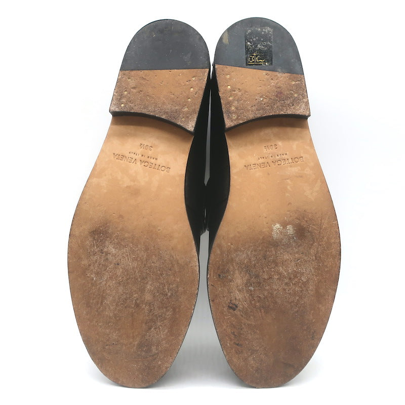 Bottega Veneta Astaire Knot Loafers Black Leather Size 39.5