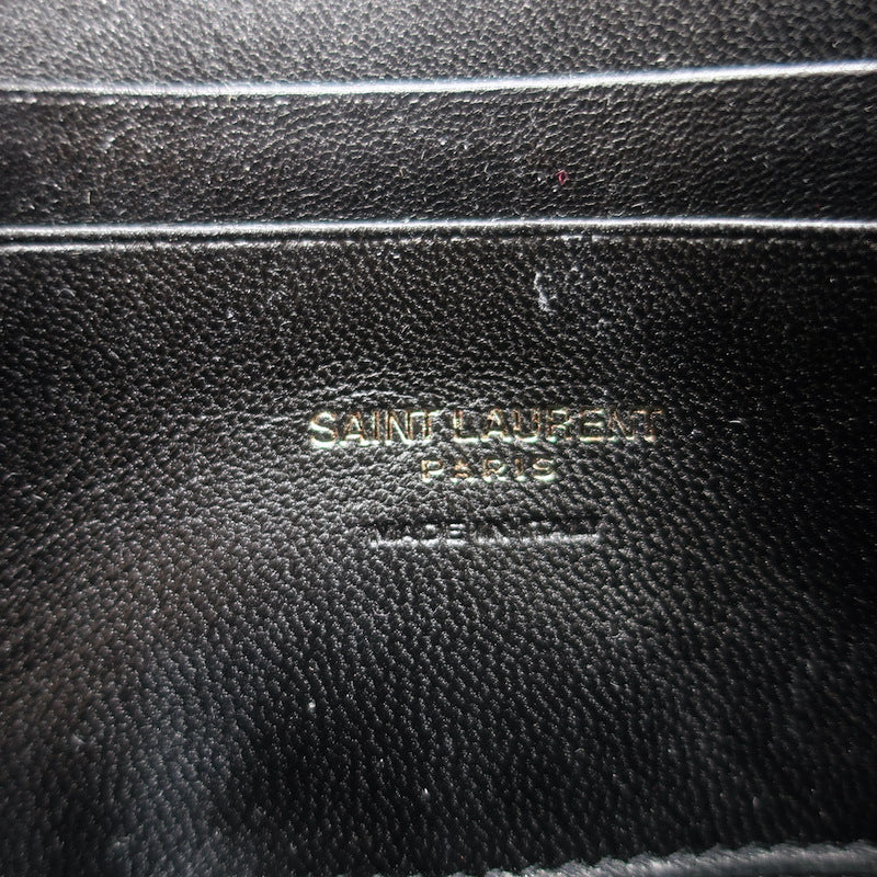 Saint Laurent Monogram Mini Lou Camera Bag Black Croc-Embossed Leather