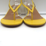 Aquazzura Divina 60 Thong Sandals Yellow Leather Size 38.5 Slingback Heels