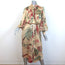 Alemais Arabella Button-Front Midi Dress Gold Floral Print Silk Size Medium