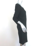 Chanel 11C Smocked Pointelle Knit Dress Black Size 40
