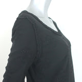 Chanel 11C Smocked Pointelle Knit Dress Black Size 40