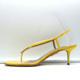Aquazzura Divina 60 Thong Sandals Yellow Leather Size 38.5 Slingback Heels