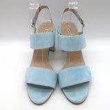 Manolo Blahnik Khan Slingback Sandals Light Blue Suede Size 40