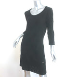 Chanel 11C Smocked Pointelle Knit Dress Black Size 40