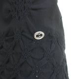 Chanel 11C Smocked Pointelle Knit Dress Black Size 40