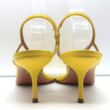 Aquazzura Divina 60 Thong Sandals Yellow Leather Size 38.5 Slingback Heels
