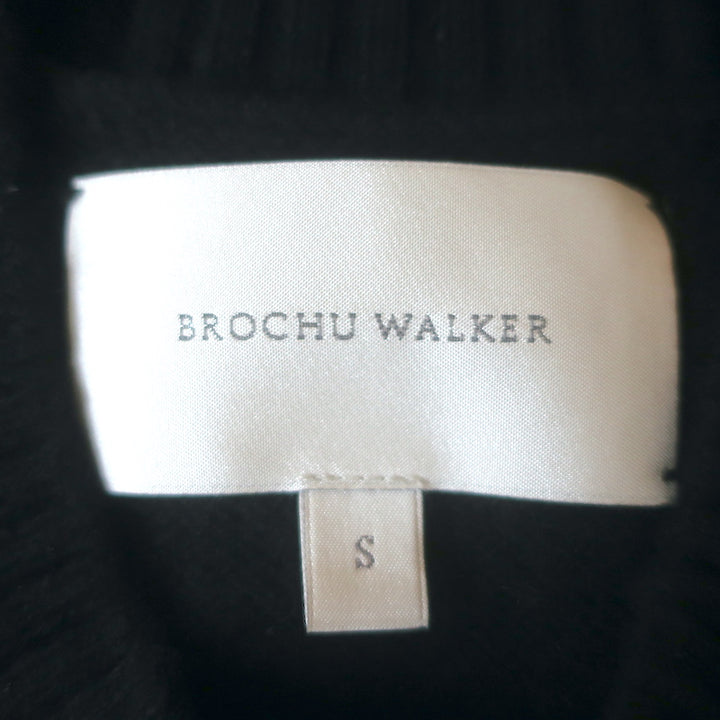 Brochu Walker Eton Layered Crew Looker Sweater Black Wool-Cashmere Size Small