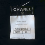 Chanel 11C Smocked Pointelle Knit Dress Black Size 40