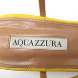 Aquazzura Divina 60 Thong Sandals Yellow Leather Size 38.5 Slingback Heels