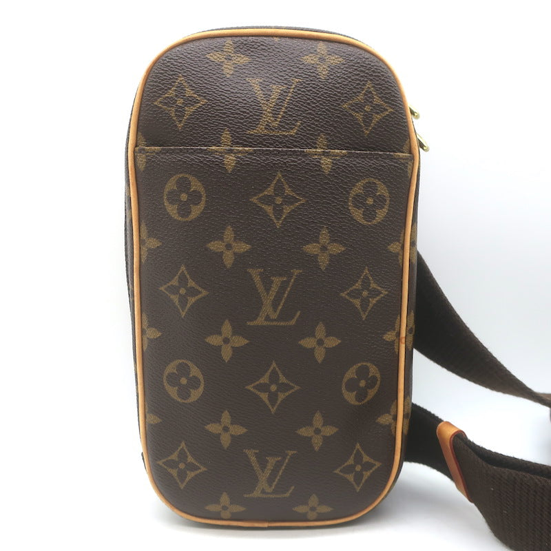 Louis Vuitton Pochette Gange Monogram Canvas Crossbody Bag Brown