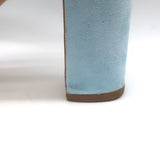 Manolo Blahnik Khan Slingback Sandals Light Blue Suede Size 40