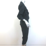 Veronica Beard Afton Wrap-Effect Dress Black Stretch Cotton Size 2