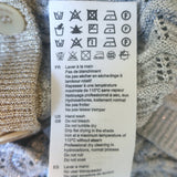 Sandro Zadine Metallic Chevron Knit Cardigan Gold/Blue Ombre Size 0