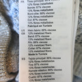 Sandro Zadine Metallic Chevron Knit Cardigan Gold/Blue Ombre Size 0