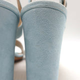 Manolo Blahnik Khan Slingback Sandals Light Blue Suede Size 40