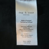 Rag & Bone Penny Striped-Sleeve Mini Dress Black Silky Knit Size Large