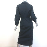 Veronica Beard Afton Wrap-Effect Dress Black Stretch Cotton Size 2