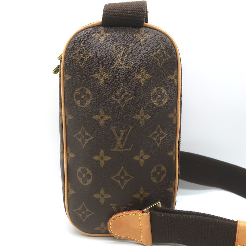 Louis Vuitton Pochette Gange Monogram Canvas Crossbody Bag Brown
