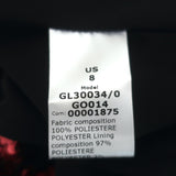 G. Label Goop Charlotte Sequin Top Red Size 8 Ruffle Shoulder Blouse