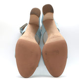 Manolo Blahnik Khan Slingback Sandals Light Blue Suede Size 40