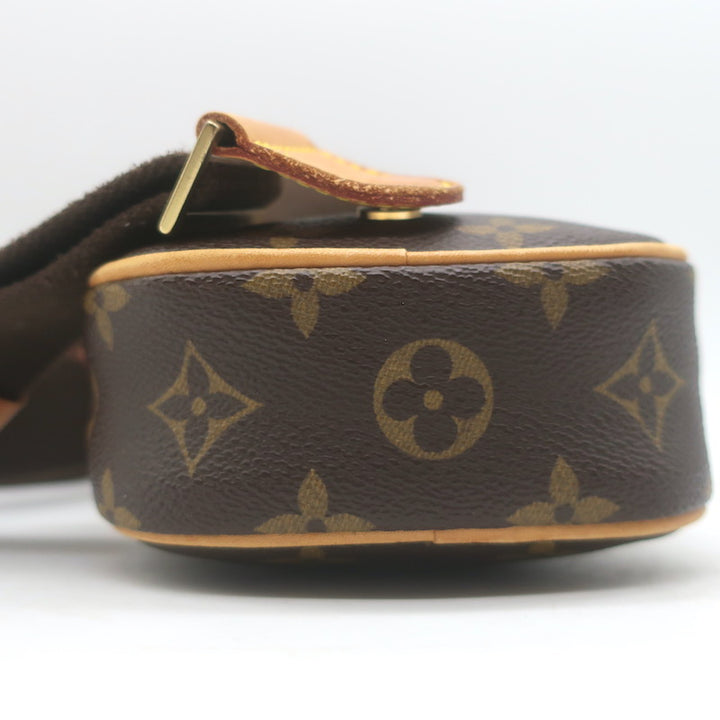Louis Vuitton Pochette Gange Monogram Canvas Crossbody Bag Brown