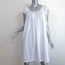 Pour Les Femmes Cap Sleeve Nightgown White Lace-Trim Cotton Size Medium