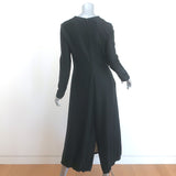Jil Sander Bubble-Hem Midi Dress Black Stretch Satin Jersey Size 40