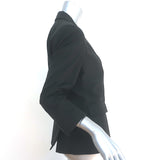 Veronica Beard Schoolboy Dickey Jacket Black Stretch Wool Size 8 Cropped Blazer
