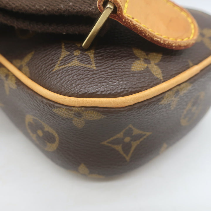 Louis Vuitton Pochette Gange Monogram Canvas Crossbody Bag Brown