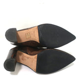 Paris Texas Snakeskin Print Knee High Boots Dark Brown Size 39