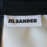 Jil Sander Bubble-Hem Midi Dress Black Stretch Satin Jersey Size 40