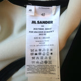 Jil Sander Bubble-Hem Midi Dress Black Stretch Satin Jersey Size 40