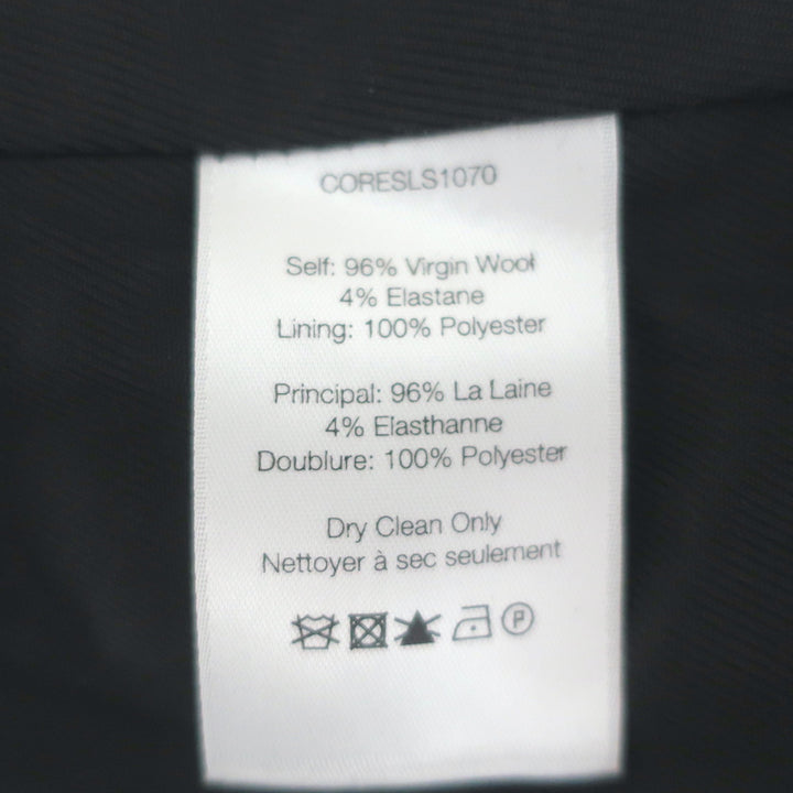 Veronica Beard Schoolboy Dickey Jacket Black Stretch Wool Size 8 Cropped Blazer