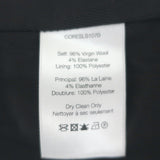 Veronica Beard Schoolboy Dickey Jacket Black Stretch Wool Size 8 Cropped Blazer