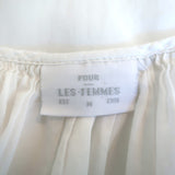 Pour Les Femmes Cap Sleeve Nightgown White Lace-Trim Cotton Size Medium